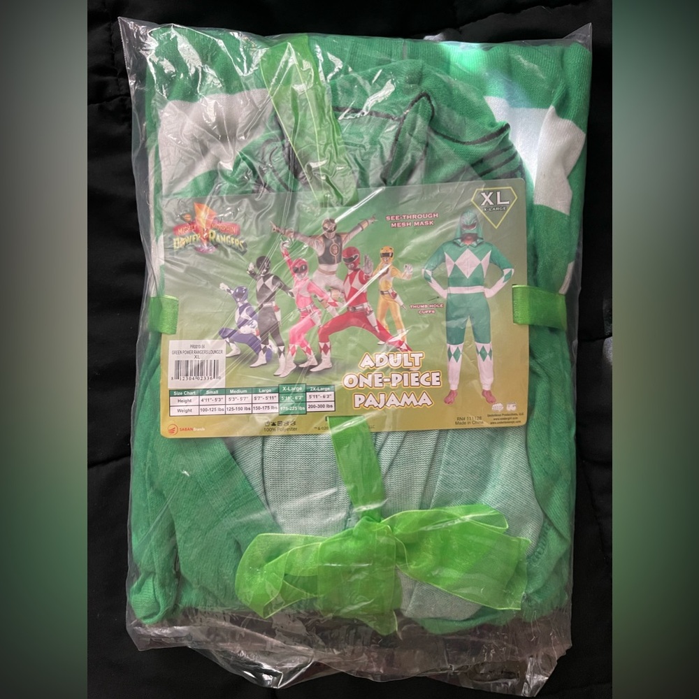 Mighty Morphin Power Rangers Green Ranger Adult Pajamas